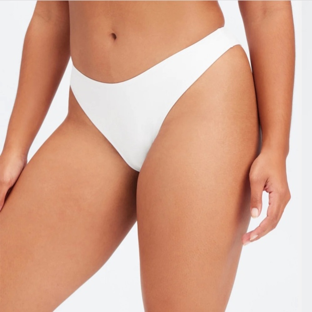 NEW Fabletics Noa Scoop bikini Top and bottom in White Size: L (10) - Picture 7 of 11